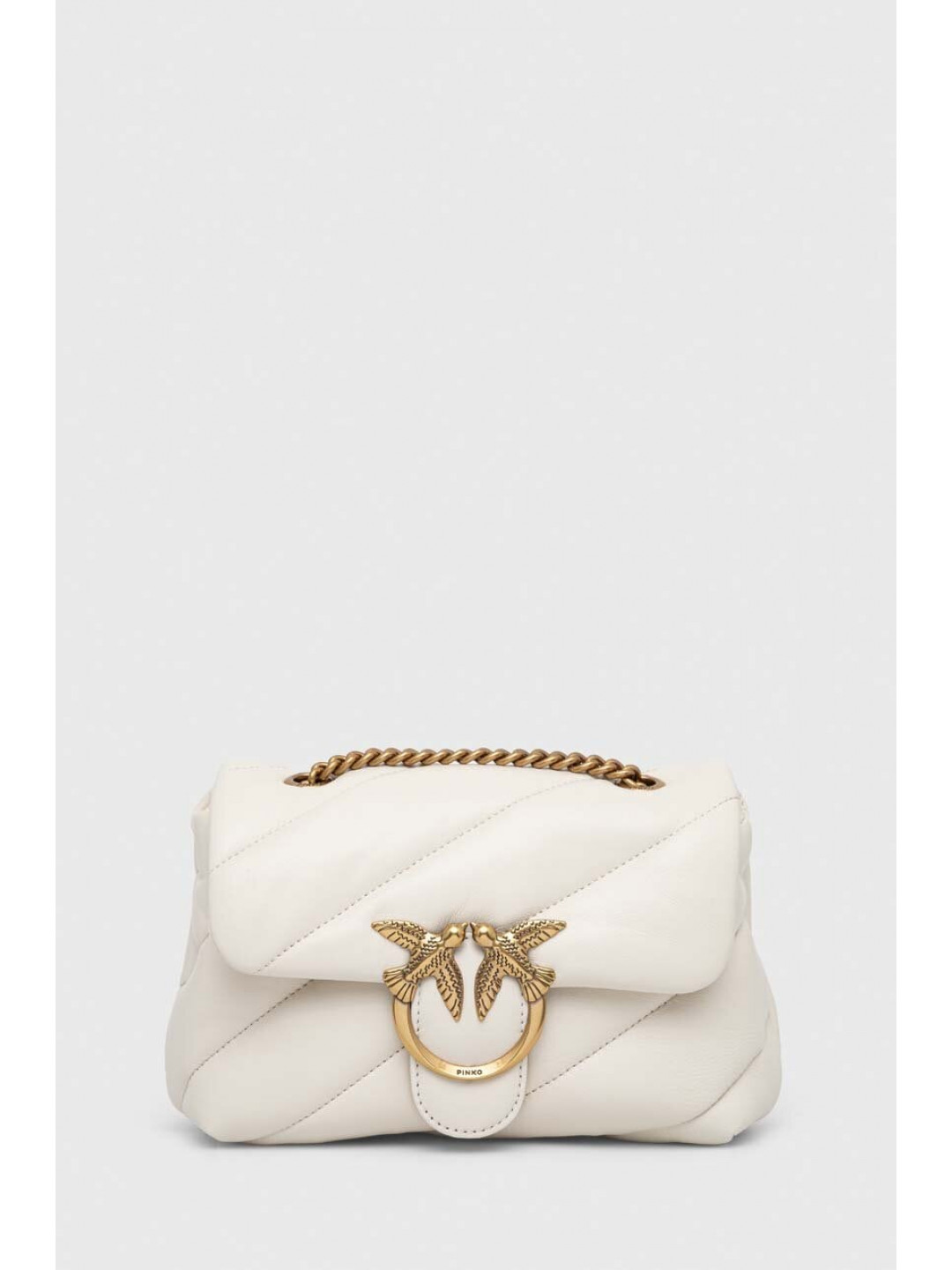 Kožená kabelka Pinko bílá barva 100039 A0F2